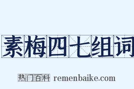 素梅四七组词是什么意思的图片